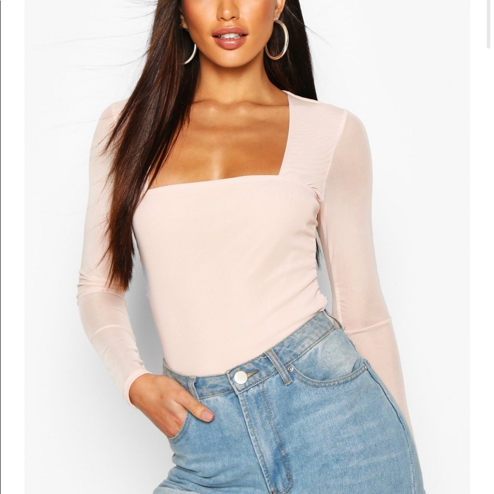Light pink boohoo top